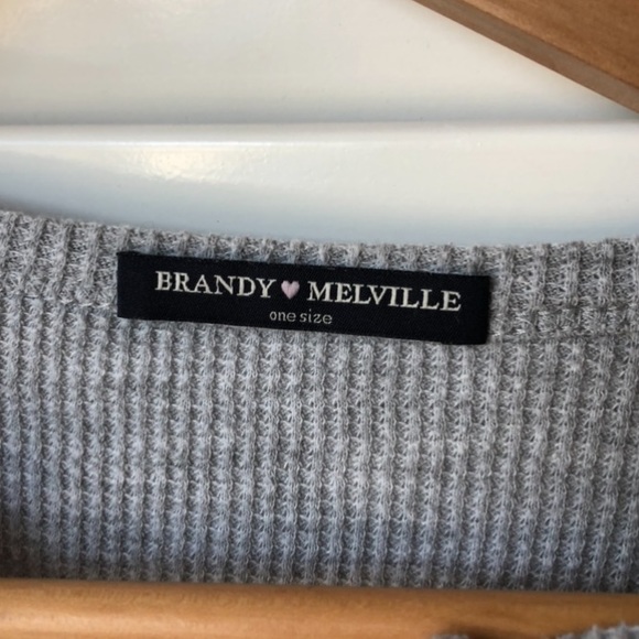Brandy Melville Waffle Top - Picture 2 of 2